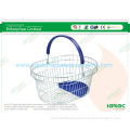 Metallic Stylish Round Wire Shopping Baskets For Cosmetics Store 435x340x200mm